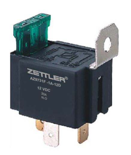 AZ9731F - 30 AMP MINI-ISO AUTOMOTIVE RELAY WITH FUSE