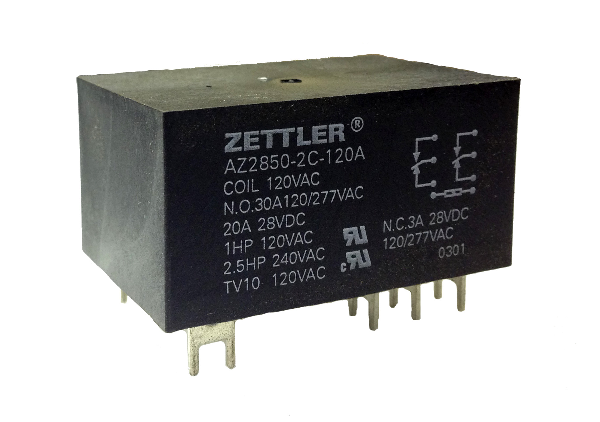 AZ2850-40 Amp MINIATURE POWER RELAY