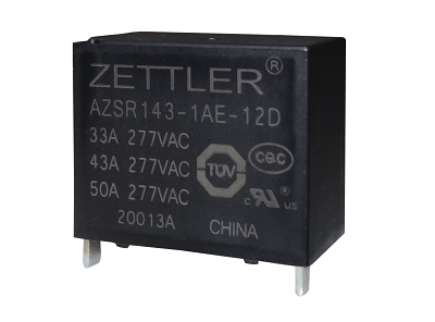 AZSR143 - 50 Amp MINIATURE POWER RELAY / 50A IEC 61810 Solar Relay